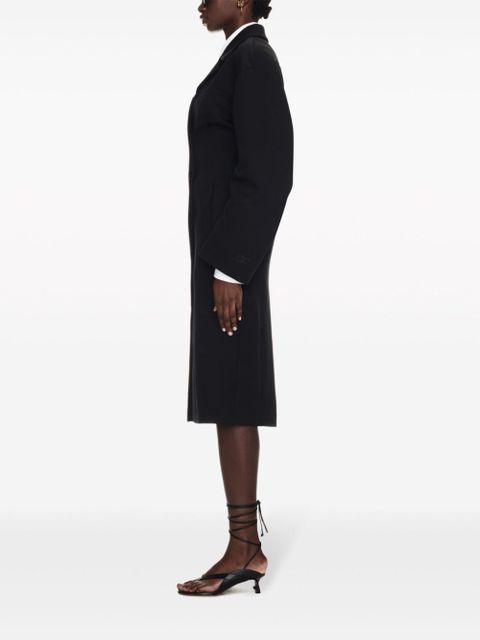 Off-White Round Techno Gab single-breasted coat - Black