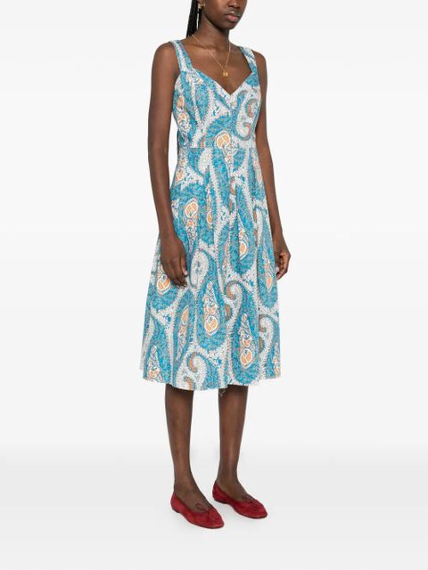 ETRO paisley midi dress - Blue