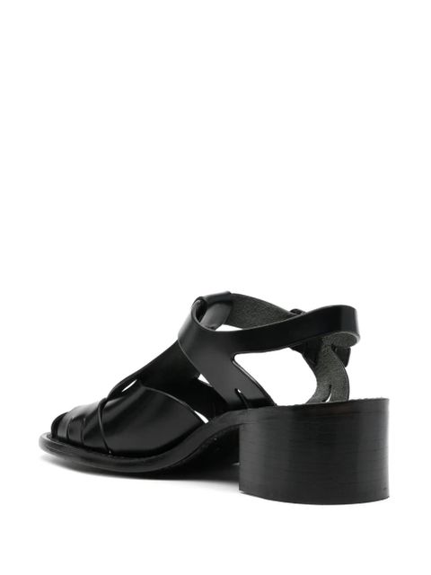 Hereu Pesca leather sandals - Black