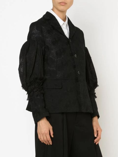 Comme Des Garçons puff sleeve lace jacket - Black