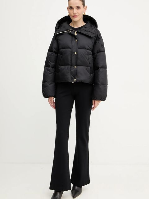 Pinko kurtka kolor czarny zimowa oversize 105656 A2TF