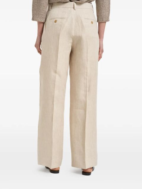 Weekend Max Mara pressed-crease wide-leg trousers - Neutrals
