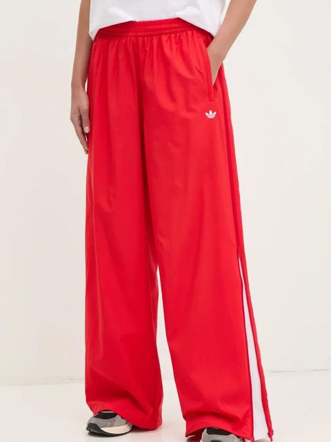 adidas Originals spodnie dresowe WOVEN TP damskie kolor czerwony gładkie JX9205 - zdjęcie produktu nr 1