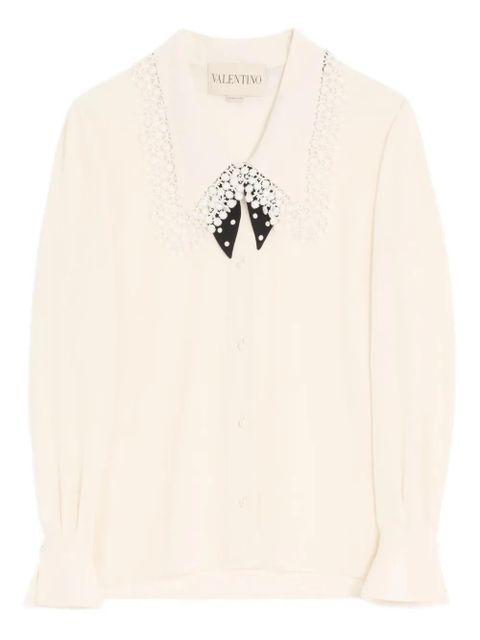 Valentino Garavani lace silk shirt - Neutrals - zdjęcie produktu nr 1