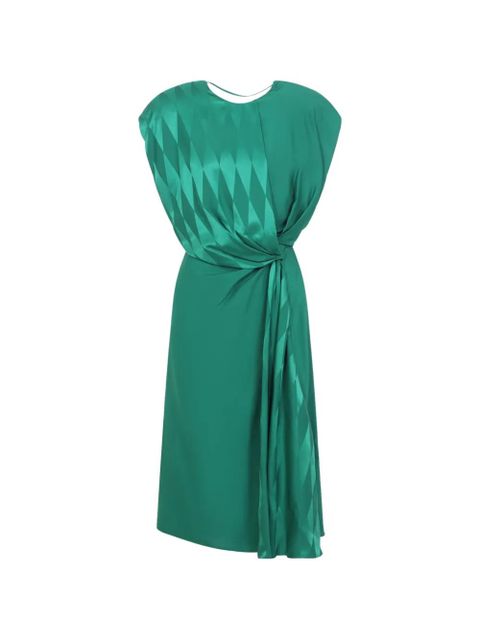 Versace twist-detail silk dress - Green - zdjęcie produktu nr 1