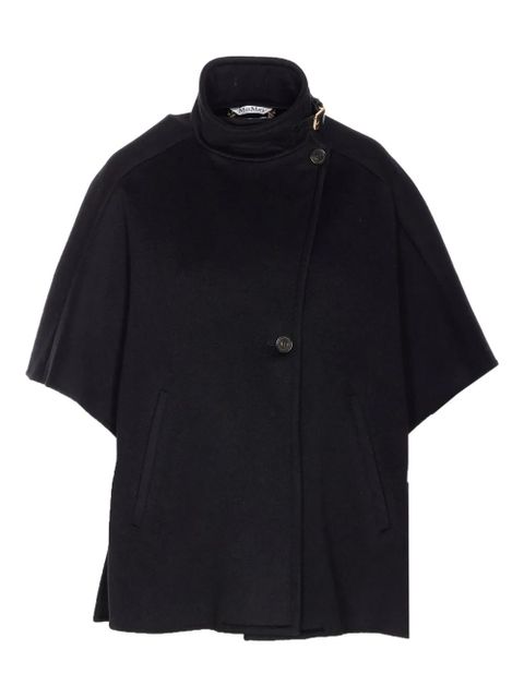 Max Mara button-fastening high-neck cape - Black - zdjęcie produktu nr 1