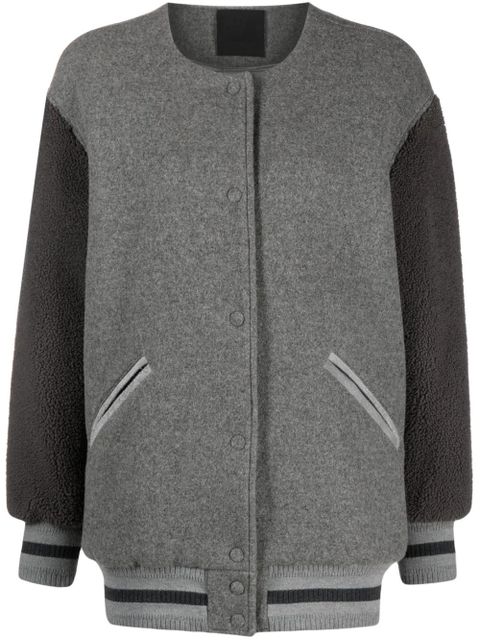 Givenchy logo-appliqué wool bomber jacket - Grey - zdjęcie produktu nr 1