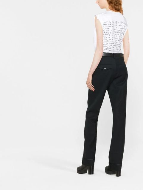 Zadig&Voltaire Poetia turn-up hem gabardine trousers - Black