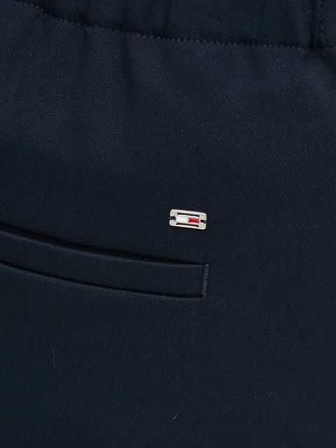 Tommy Hilfiger spodnie damskie kolor granatowy proste high waist WW0WW43632