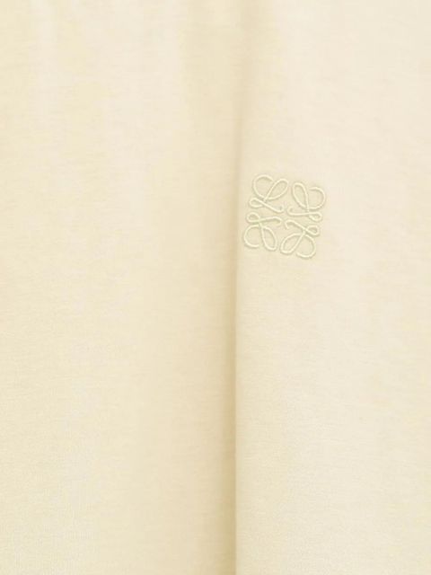 LOEWE Anagram-embroidered panelled T-shirt - Neutrals