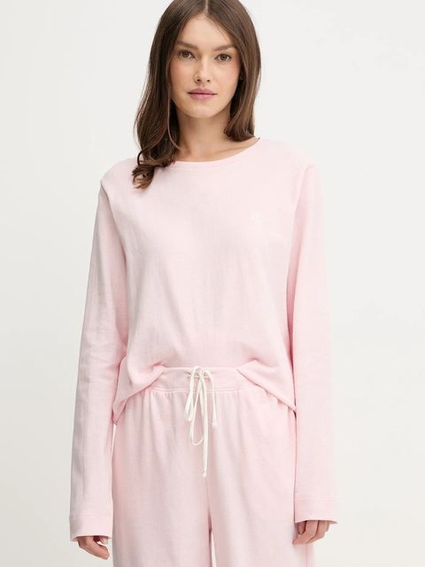 Lauren Ralph Lauren piżama bawełniana damska kolor różowy bawełniana ILN72453