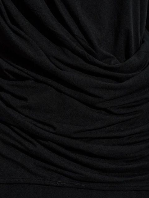 ENTIRE STUDIOS long-sleeve draped top - Black