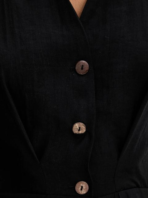 Answear.LAB sukienka kolor czarny maxi rozkloszowana