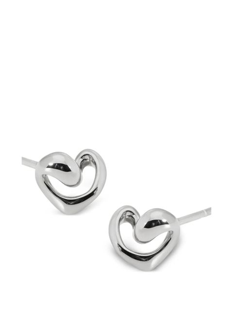 Monica Vinader small Infinity Heart stud earrings - Silver
