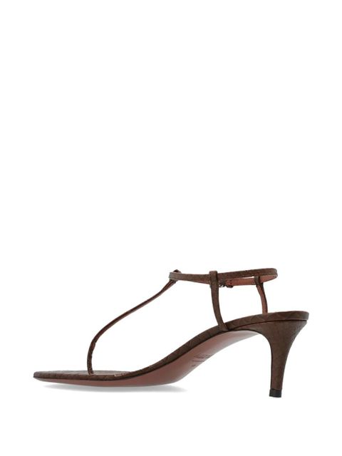Paris Texas crocodile-effect leather sandals - Brown