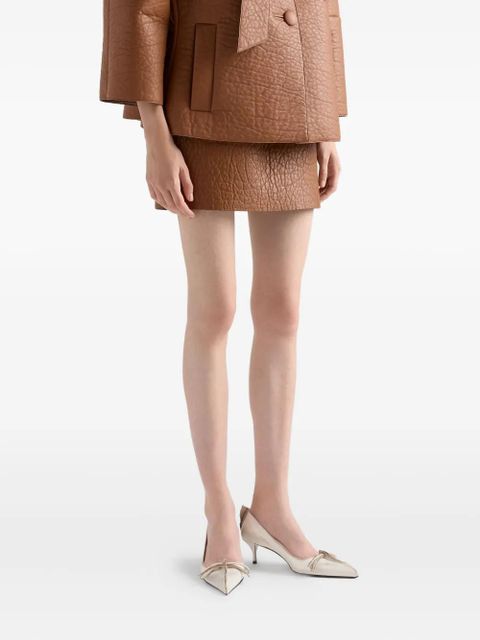 Prada 55mm Antiqued leather pumps - Neutrals