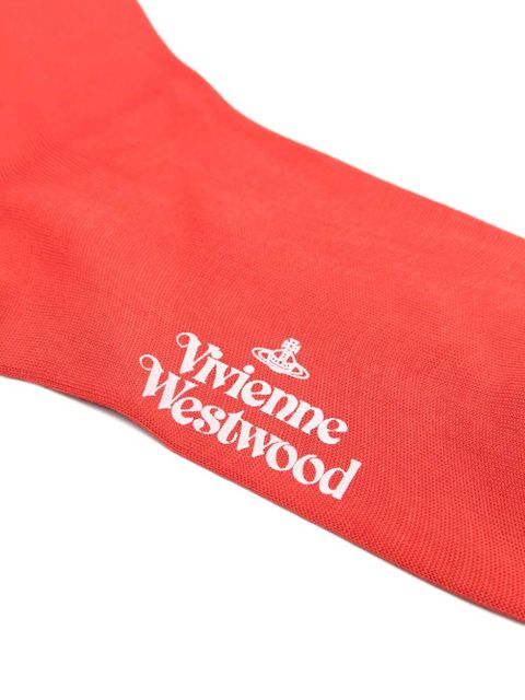 Vivienne Westwood Orb-embroidery socks - Red - zdjęcie produktu nr 2