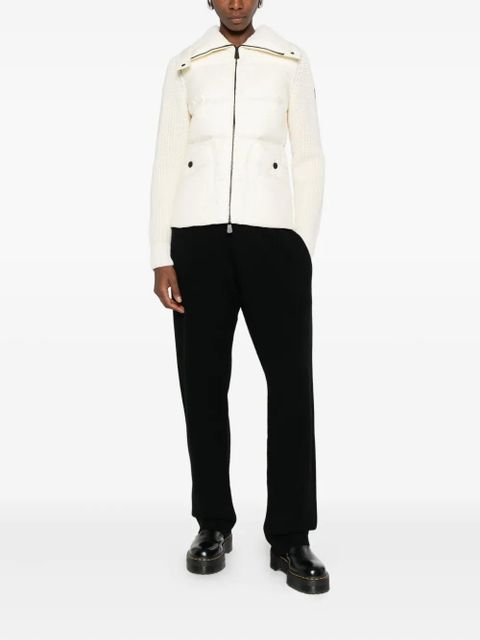 Moncler Grenoble zip-up puffer jacket - White