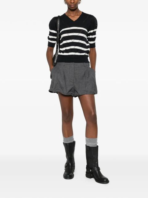 TWINSET striped V-neck top - Blue - zdjęcie produktu nr 2