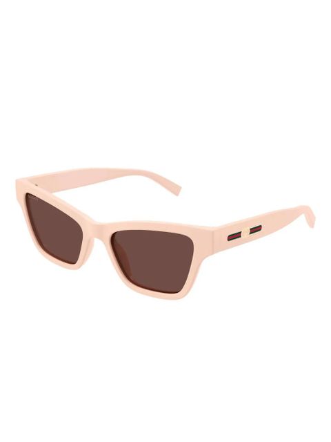 Gucci Eyewear geometric stripe sunglasses - Pink - zdjęcie produktu nr 2