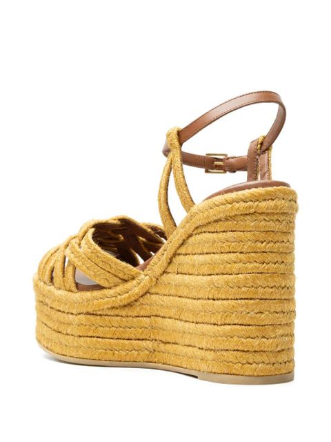 Valentino Garavani VLogo Signature braided wedge sandals - Neutrals