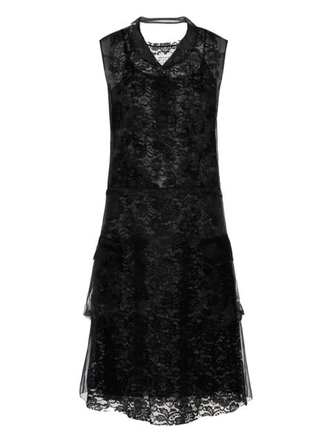 Maison Margiela lace-trimmed pocket mini dress - Black - zdjęcie produktu nr 1
