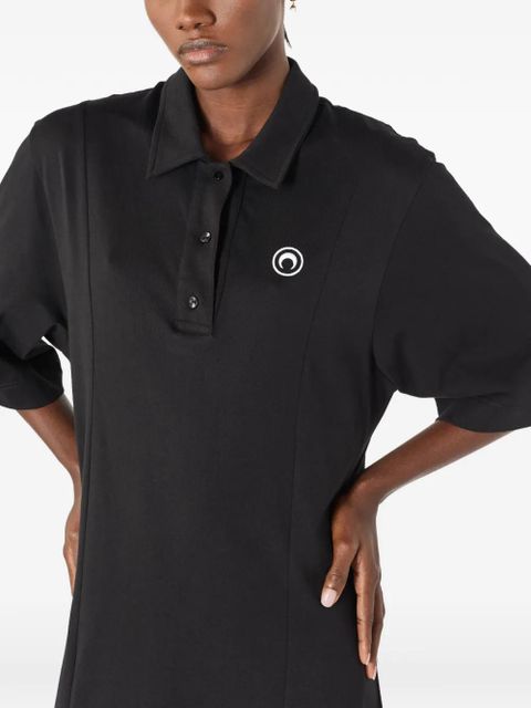 Marine Serre logo polo dress - Black