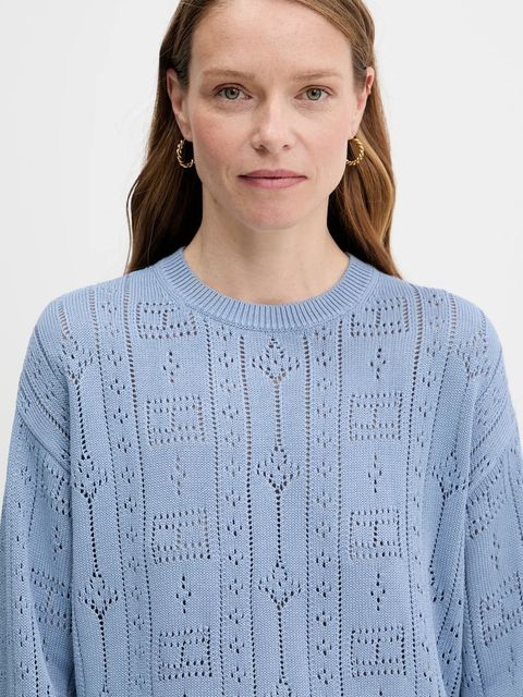 Tommy Hilfiger sweter damski kolor niebieski lekki WW0WW45910