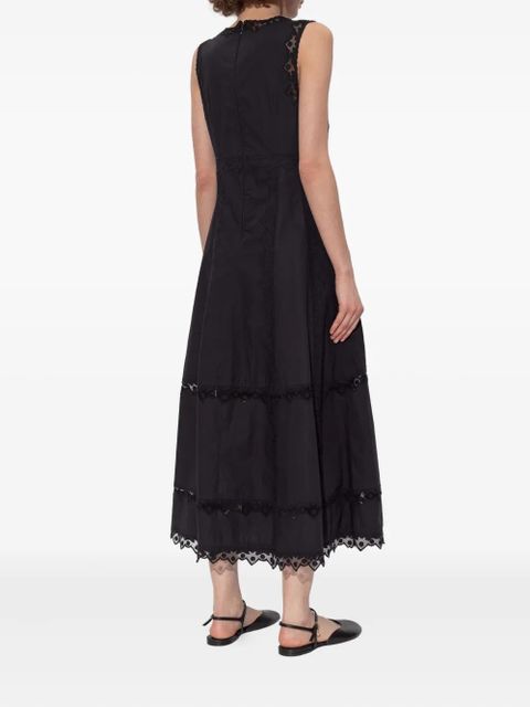 Ulla Johnson Anela lace-trimmed midi dress - Black