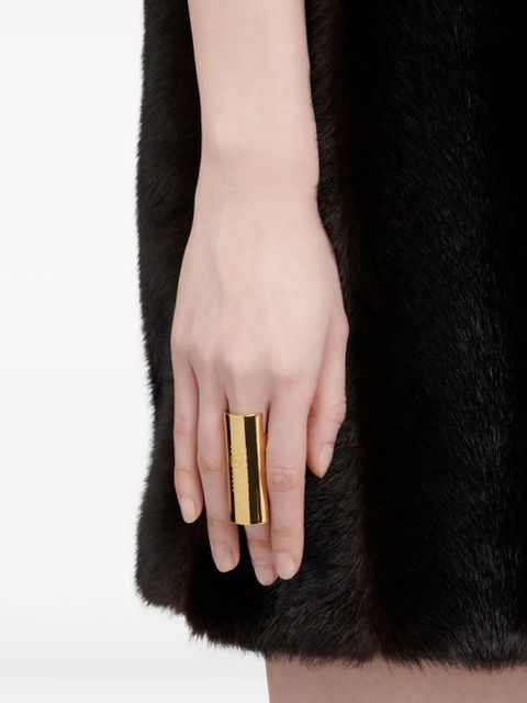 MM6 Maison Margiela engraved open-band ring - Gold