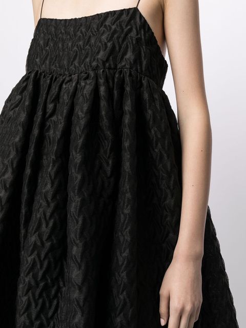 Cecilie Bahnsen Beth flared spaghetti-strap dress - Black