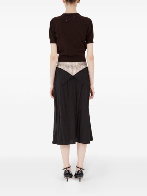 Maison Margiela panelled midi skirt - Black
