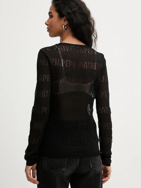 Patrizia Pepe sweter damski kolor czarny lekki 8K0354 K303 - zdjęcie produktu nr 2