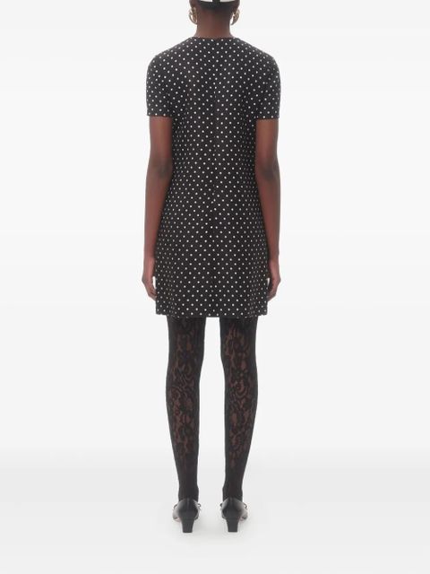 Valentino Garavani Plusdepois-print Supergran mini dress - Black