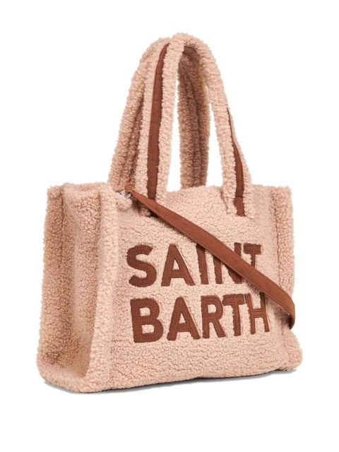 MC2 Saint Barth logo-lettering teddy tote bag - Neutrals