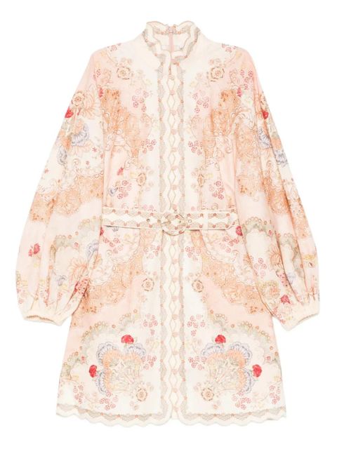 ZIMMERMANN Daylight floral-print mini Dress - Neutrals - zdjęcie produktu nr 1