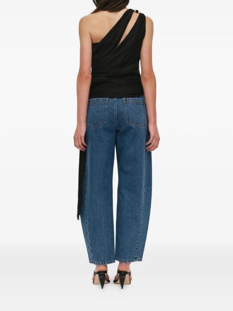 Aje asymmetric drape one-shoulder top - Black - zdjęcie produktu nr 2