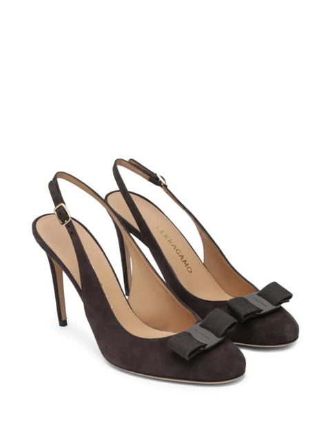 Ferragamo Vara bow slingback pumps - Brown - zdjęcie produktu nr 2