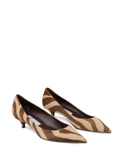 Jimmy Choo Amelia zebra-print pumps - Brown