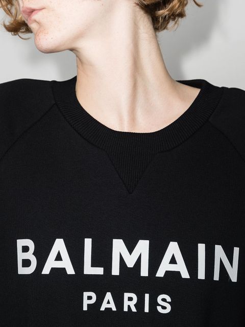 Balmain logo sweatshirt - Black