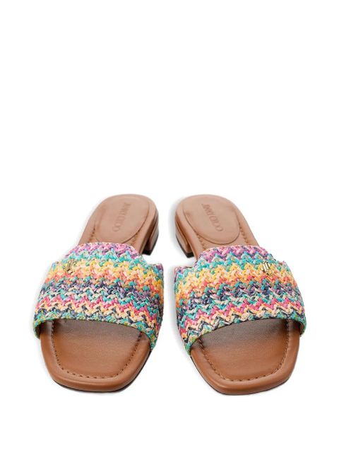 Jimmy Choo Dina woven flat sandals - Multicolour