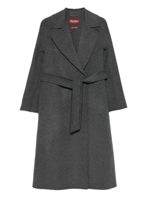 Max Mara notched-collar belted coat - Grey - zdjęcie produktu nr 1