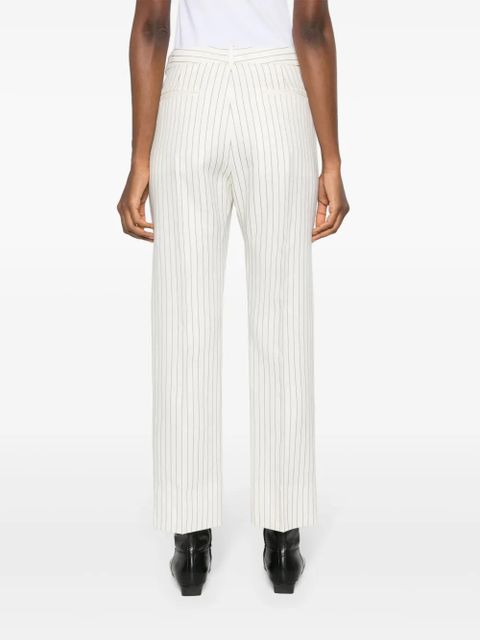 TOM FORD striped straight-leg trousers - White