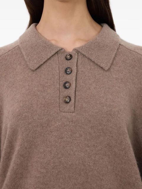 LouLou de Saison ribbed-hem polo top - Neutrals