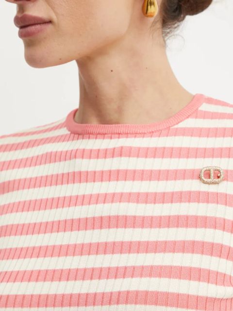 Twinset sweter damski kolor beżowy lekki 251TP3470