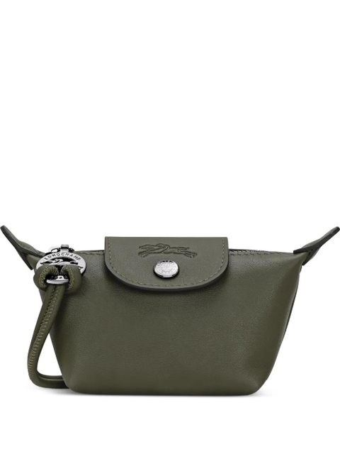 Longchamp Le Pliage leather cord coin purse - Green - zdjęcie produktu nr 1