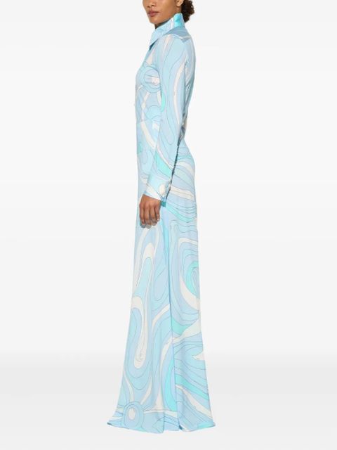 PUCCI marmo-print maxi skirt - Blue - zdjęcie produktu nr 2