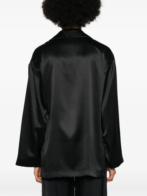 Max Mara Vasaio V-neck long-sleeve shirt - Black