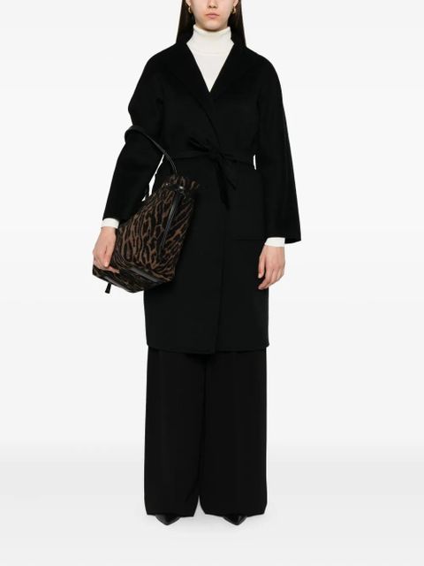 Max Mara belted wrap cashmere coat - Black - zdjęcie produktu nr 2