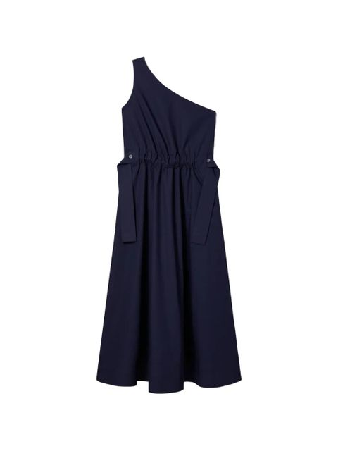 Tory Burch one-shoulder belted cotton dress - Blue - zdjęcie produktu nr 1